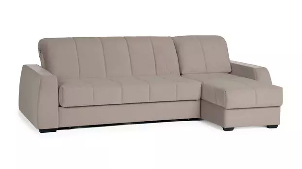 Угловой диван Domo Pro c накладкой Ясень, стежка квадрат