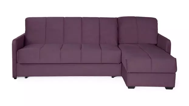 Угловой диван Domo Pro с узкими подлокотниками, стежка квадрат