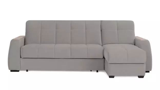 Угловой диван Domo Pro c накладкой Ясень, стежка квадрат