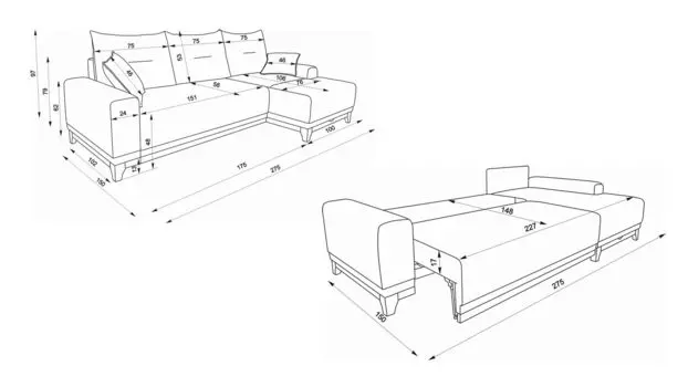 Угловой диван Frost new, левый