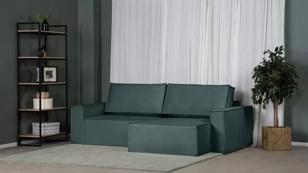 Угловой диван Klark 2 секционный с широкими подлокотниками