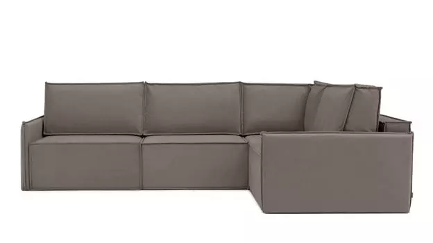 Угловой диван Klark 4-секционный с мягким уровнем посадки и узкими подлокотниками