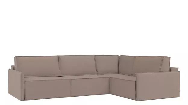 Угловой диван Klark 4 секционный с мягким уровнем посадки и узкими подлокотниками