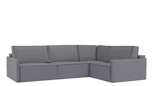 Угловой диван Klark 4 секционный с мягким уровнем посадки и узкими подлокотниками