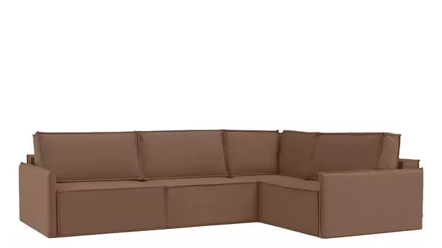 Угловой диван Klark 4 секционный с мягким уровнем посадки и узкими подлокотниками