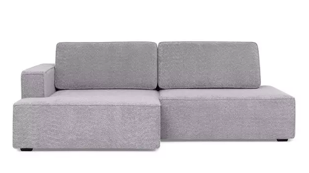 Угловой диван Ralf 2-секционный, без подлокотника справа и с канапе слева