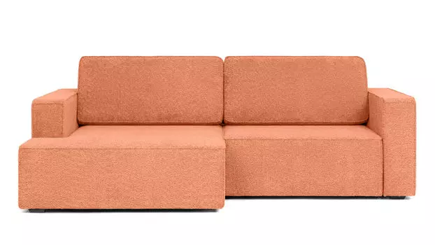 Угловой диван Ralf 2-секционный, с подлокотниками и канапе слева