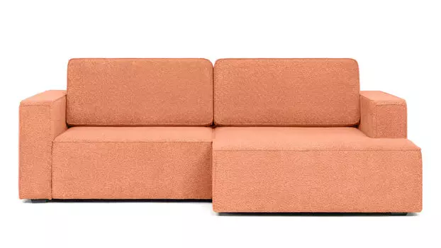 Угловой диван Ralf 2-секционный, с подлокотниками и канапе справа