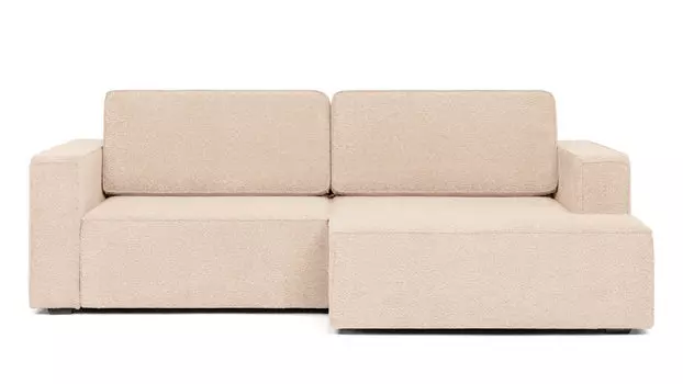 Угловой диван Ralf 2-секционный, с подлокотниками и канапе справа