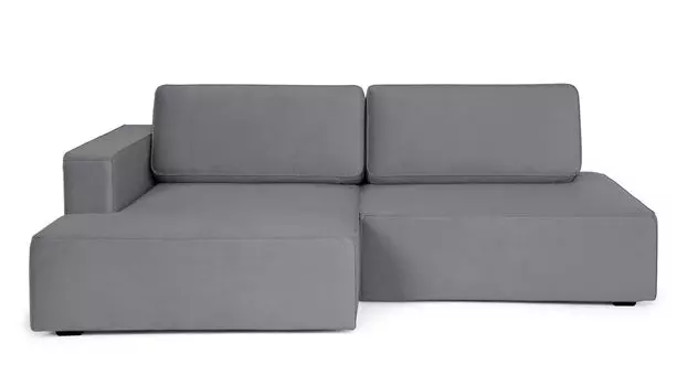 Угловой диван Ralf 2-секционный, без подлокотника справа и с канапе слева