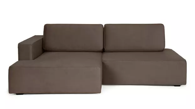 Угловой диван Ralf 2-секционный, без подлокотника справа и с канапе слева