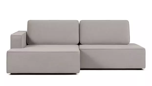 Угловой диван Ralf 2-секционный, без подлокотника справа и с канапе слева