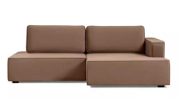 Угловой диван Ralf 2-секционный, без подлокотника слева и с канапе справа