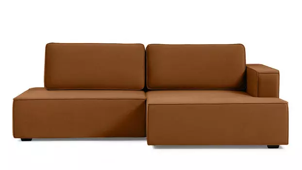 Угловой диван Ralf 2-секционный, без подлокотника слева и с канапе справа