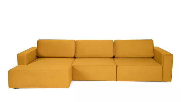 Угловой диван Ralf 3-секционный, с подлокотниками и с канапе слева