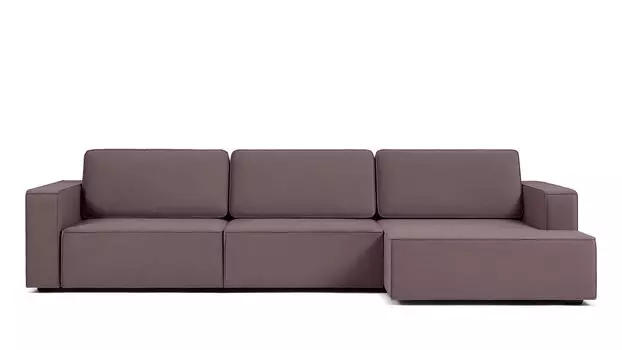 Угловой диван Ralf 3-секционный, с подлокотниками и с канапе справа