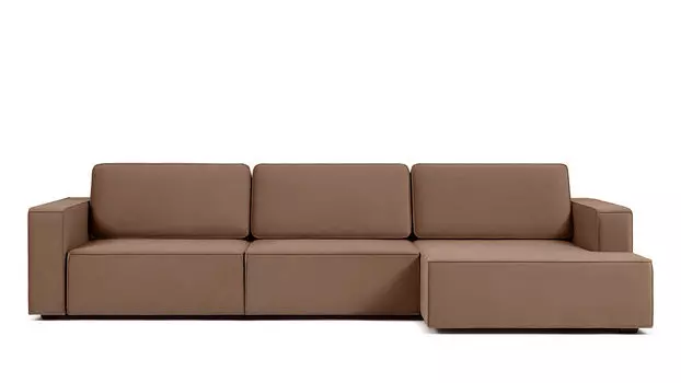 Угловой диван Ralf 3-секционный, с подлокотниками и с канапе справа