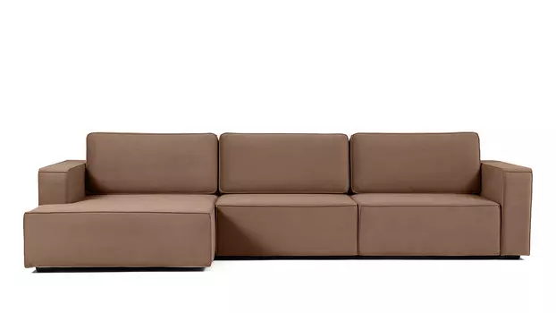 Угловой диван Ralf 3-секционный, с подлокотниками и с канапе слева