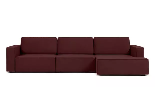 Угловой диван Ralf 3-секционный, с подлокотниками и с канапе справа