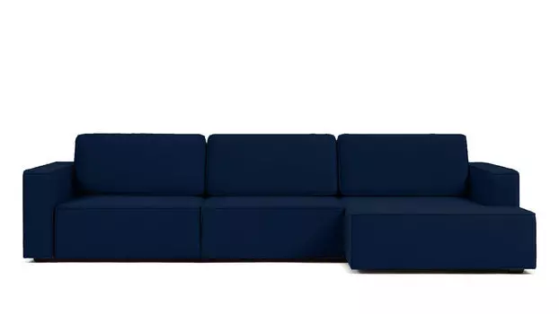 Угловой диван Ralf 3-секционный, с подлокотниками и с канапе справа