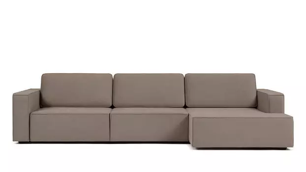 Угловой диван Ralf 3-секционный, с подлокотниками и с канапе справа