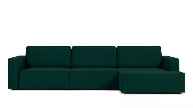 Угловой диван Ralf 3-секционный, с подлокотниками и с канапе справа