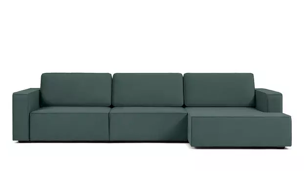 Угловой диван Ralf 3-секционный, с подлокотниками и с канапе справа