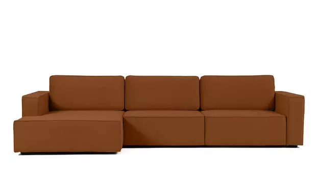 Угловой диван Ralf 3-секционный, с подлокотниками и с канапе слева