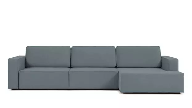 Угловой диван Ralf 3-секционный, с подлокотниками и с канапе справа