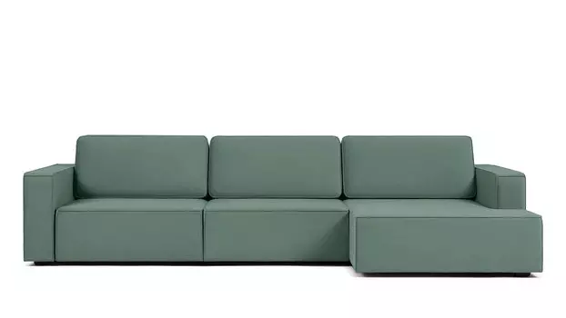 Угловой диван Ralf 3-секционный, с подлокотниками и с канапе справа