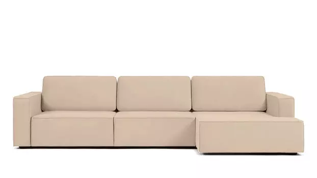 Угловой диван Ralf 3-секционный, с подлокотниками и с канапе справа