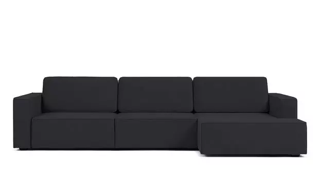 Угловой диван Ralf 3-секционный, с подлокотниками и с канапе справа