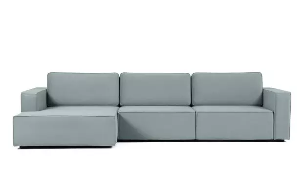 Угловой диван Ralf 3-секционный, с подлокотниками и с канапе слева