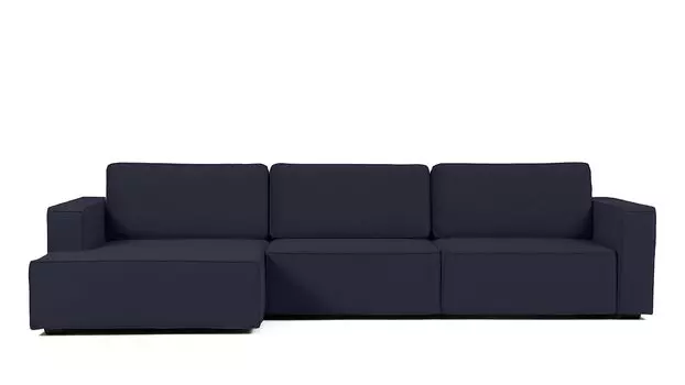 Угловой диван Ralf 3-секционный, с подлокотниками и с канапе слева