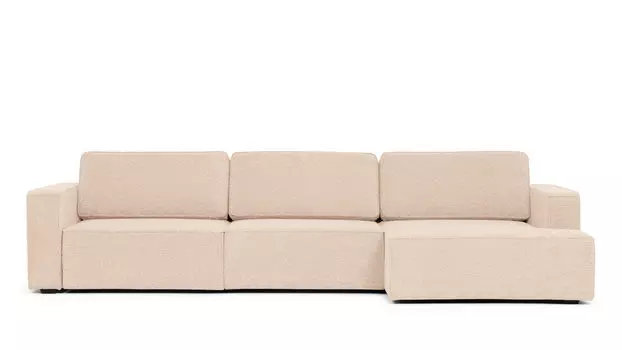 Угловой диван Ralf 3-секционный, с подлокотниками и с канапе справа