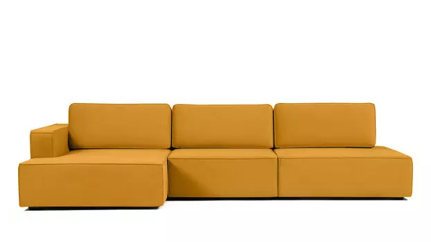 Угловой диван Ralf 3-секционный, без подлокотника справа и с канапе слева