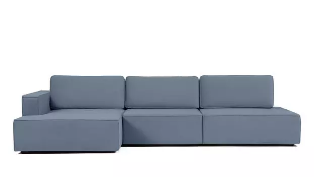 Угловой диван Ralf 3-секционный, без подлокотника справа и с канапе слева