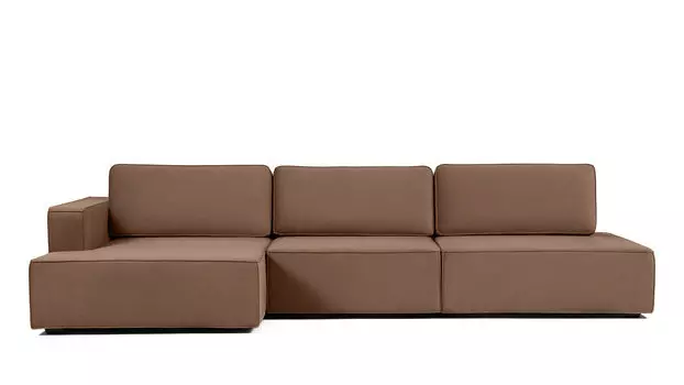 Угловой диван Ralf 3-секционный, без подлокотника справа и с канапе слева