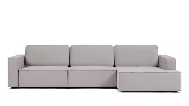 Угловой диван Ralf 3-секционный, с подлокотниками и с канапе справа