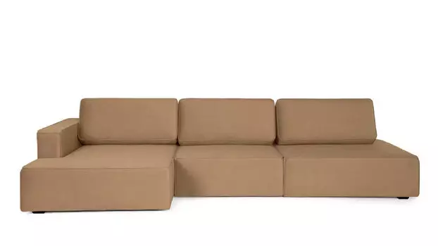 Угловой диван Ralf 3-секционный, без подлокотника справа и с канапе слева