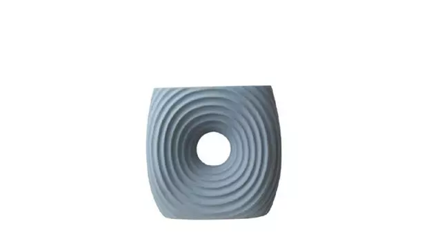 Ваза декоративная Circle 27,5 28 11 см цвет серый