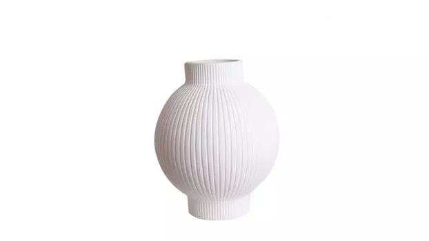 Ваза декоративная Texture 22 22 27 см цвет белый