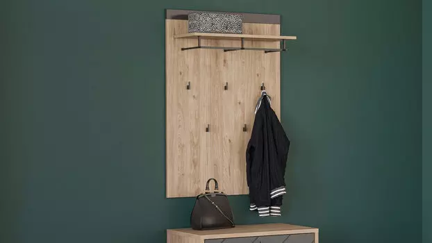 Вешалка Agira, цвет Гикори кингстон Антрацит