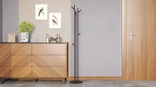 Вешалка напольная Wood, цвет черный