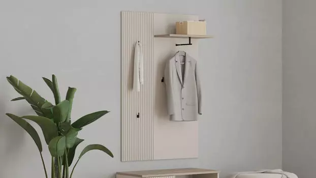 Вешалка Zima, цвет Дуб сильверджек ореховый Глиняный серый