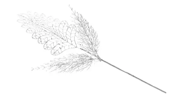 Ветка искусственная Ажур new 73 серебро