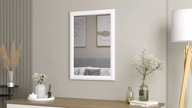Зеркало Airis 70x50, цвет Белый глянец