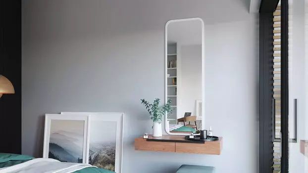 Зеркало Troy 150x50, цвет Белый