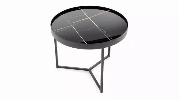 Журнальный стол Frimont, цвет сахара нуар/черный матовый