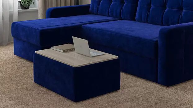 Журнальный стол-пуф Cristofer, цвет Ясень Шимо Светлый